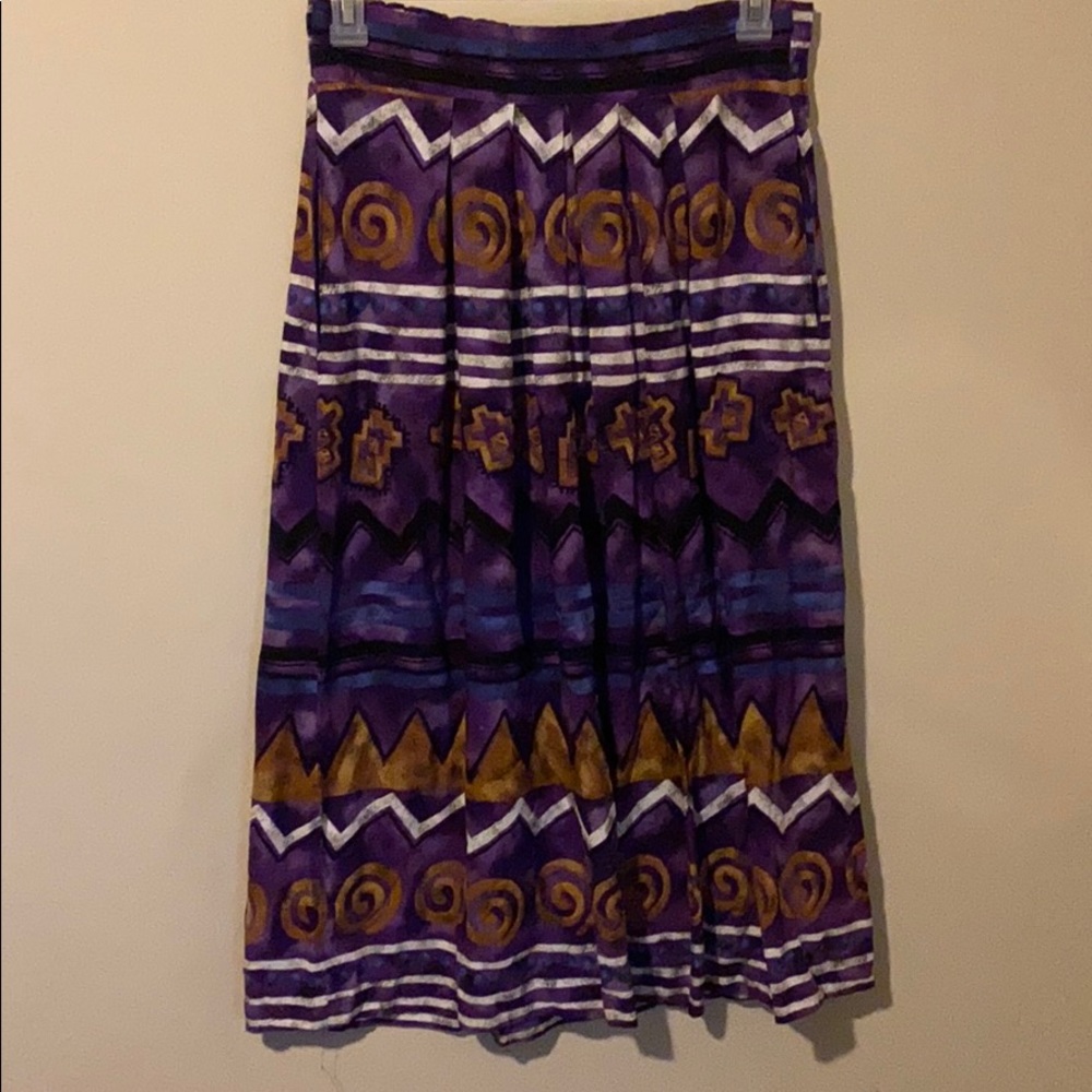 Sequel vintage skirt bold tribal print modest